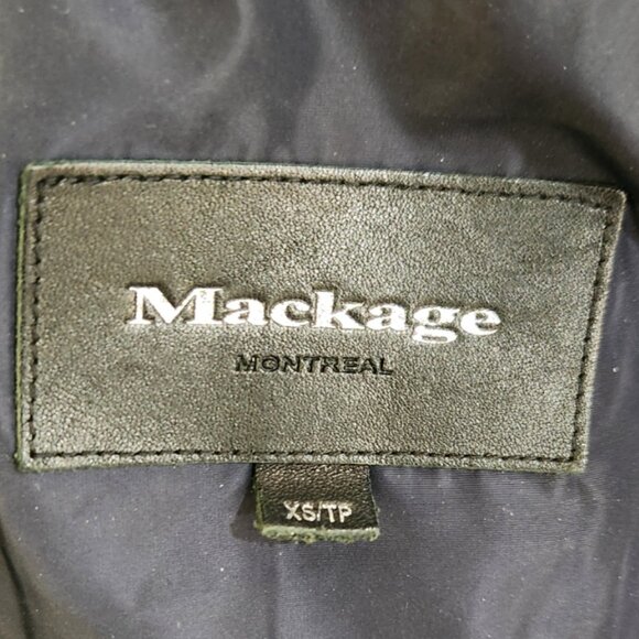 💥HOT ITEM!💥MACKAGE TRISH Down Coat w/ Asiatic Racoon & Rabbit Fur in Ink - Picture 16 of 16